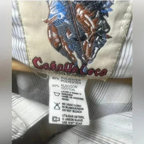 Caballo Loco Western Men's Pearl Snap Button Shirt XL - Picture 5 of 6